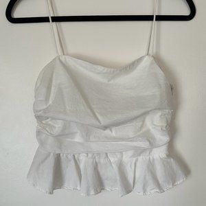 NastyGal Ruched Peplum Tank